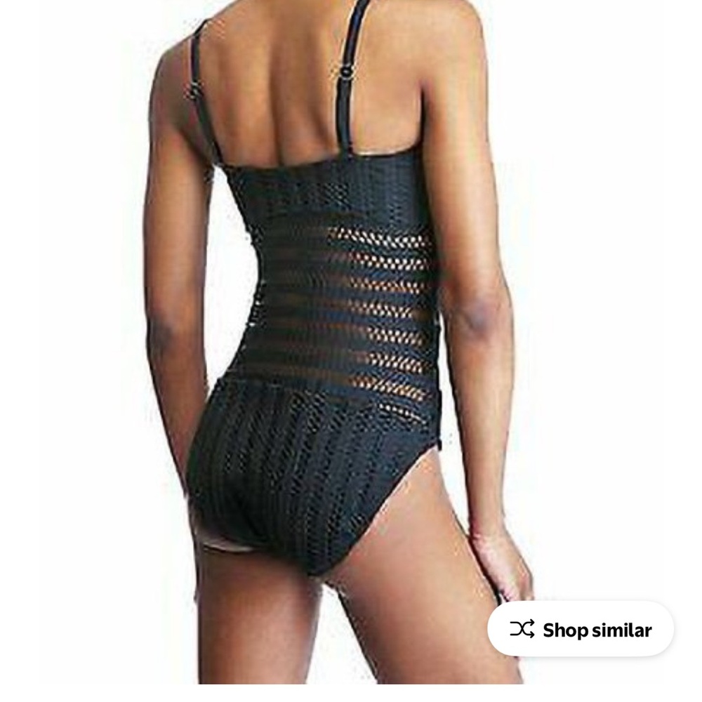 Kenneth Cole Women’s Black Crochet one-piece Large - Picture 4 of 6